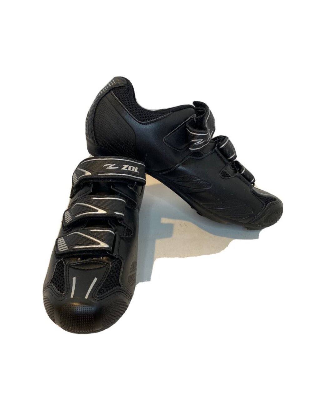 Zol Black MTB Mountain Bike Indoor Fitness Cycling Shoes Mens Womens Size 10
